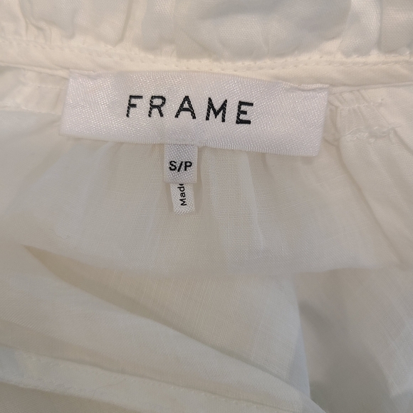 Frame Tie Neck Ruffle Popover Blouse - Picture 7 of 7